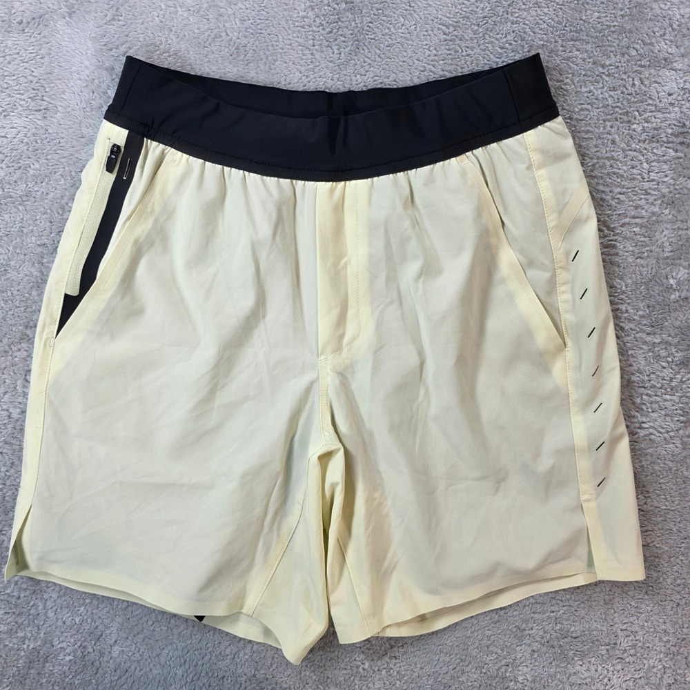 Ten Thousand The Interval Short 7 Inch Lined Training Shorts Yellow XS Mens